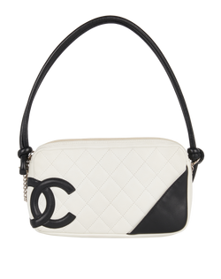 Cambon Pochette, Lambskin, White/Black, 9237387(2004/05), 3*